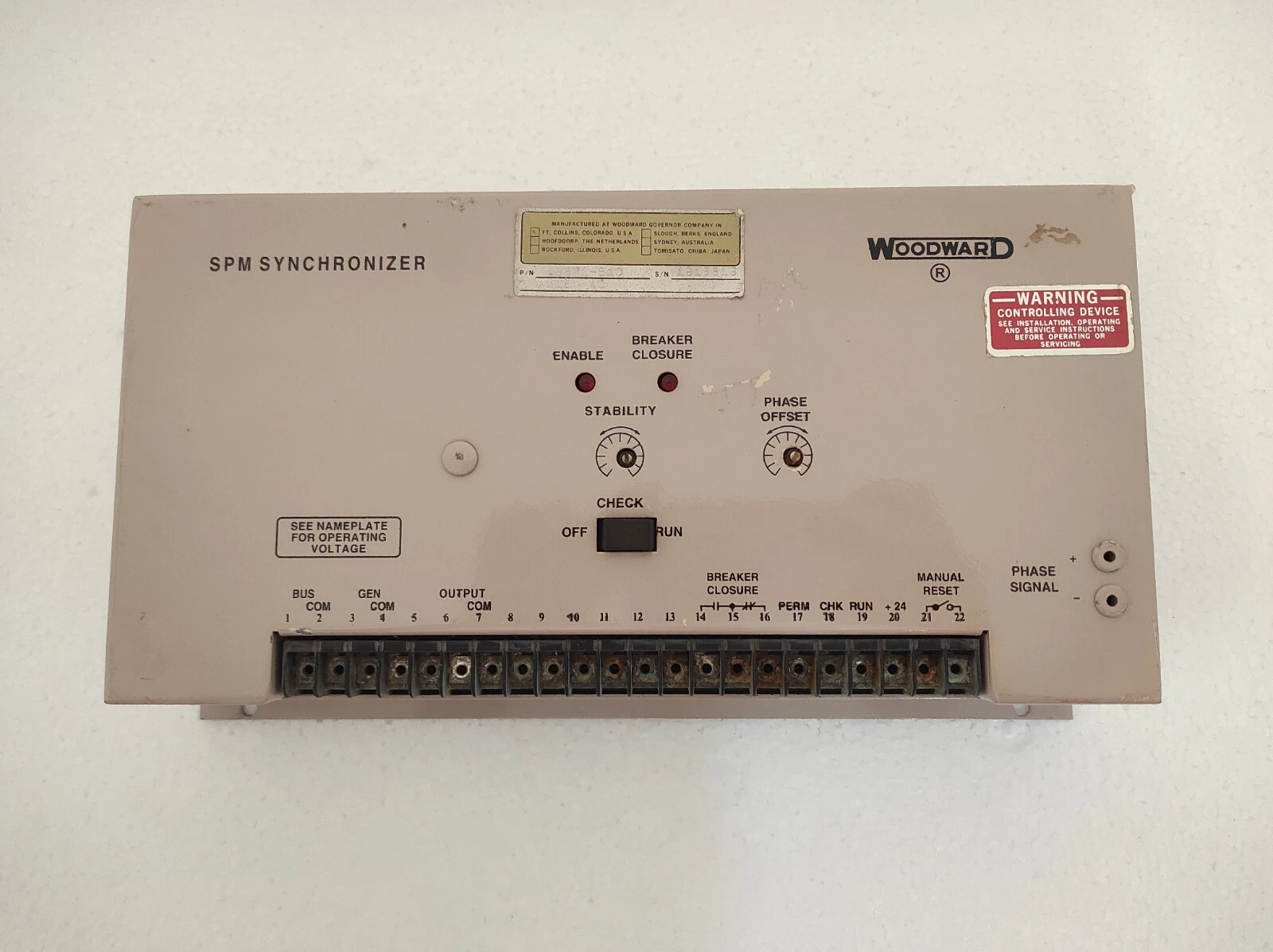 Woodward SPM Synchronizer Governor A8271-610 / A8271 610
